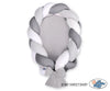 Braided baby nest 2 in 1 - white-gray- anthracite