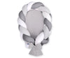 Braided baby nest 2 in 1 - white-gray- anthracite