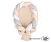 Braided baby nest 2 in 1 - white-gray-beige