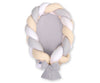 Braided baby nest 2 in 1 - white-gray-beige