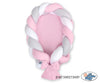 Braided baby nest 2 in 1 - white-gray-pink