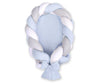 Braided baby nest 2 in 1 - white-gray-blue