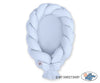 Braided baby nest 2 in 1- niebieski