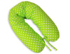 Multifunctional pregnancy pillow Longer - White polka dots on green