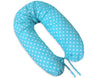 Multifunctional pregnancy pillow Longer - White polka dots on turquoise