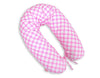 Multifunctional pregnancy pillow Longer - pink with white dots