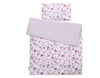 Baby cotton bedding set 2-pcs 120x90 cm- swallows pink