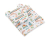 Duvet with pillow Teddy - 2pcs set - turquoise train