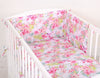 Baby cotton bedding set 2-pcs 120x90cm- hummingbirds in flowers