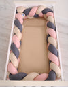 Knot bumper XXL- beige-anthracite-pastel pink