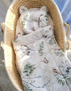 Duvet with pillow Teddy - 2pcs set - Brown birds