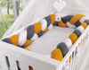 Knot bumper XXL- white-honey yellow-anthracite