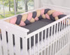 Knot bumper- beige-anthracite-pastel pink