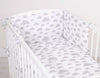 Baby cotton bedding set 2-pcs 120x90 cm- clouds gray