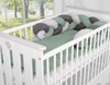 Knot bumper- pastel green - gray - anthracite