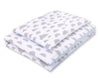 Baby cotton bedding set 2-pcs 120x90 cm- clouds gray/blue