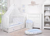 Baby cotton bedding set 2-pcs 120x90 cm- clouds gray/blue