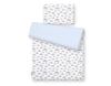 Baby cotton bedding set 2-pcs 120x90 cm- clouds gray/blue