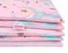 Baby cotton bedding set 2-pcs 120x90 cm- moons pink