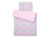 Baby cotton bedding set 2-pcs 120x90 cm- moons pink