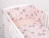 Baby cotton bedding set 2-pcs 120x90 cm - owls cream