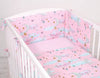 Baby cotton bedding set 2-pcs 120x90 cm- moons pink