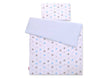 Baby cotton bedding set 2-pcs 120x90 cm- gray -blue stars