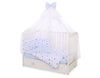 Baby cotton bedding set 2-pcs 120x90 cm- gray -blue stars